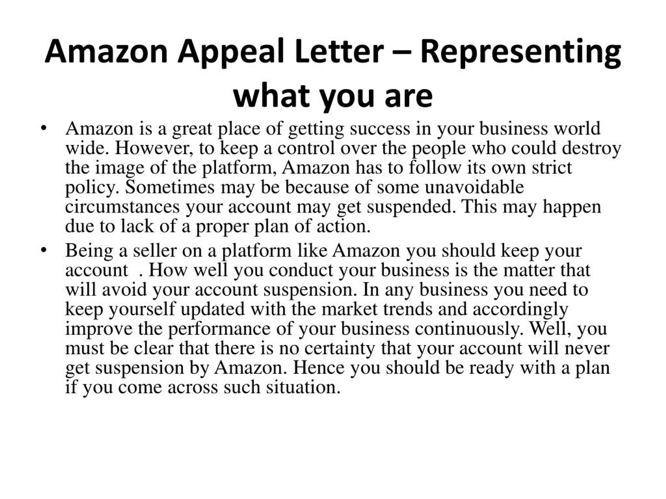PPT Amazon Reinstatement Letter 18444444171 PowerPoint