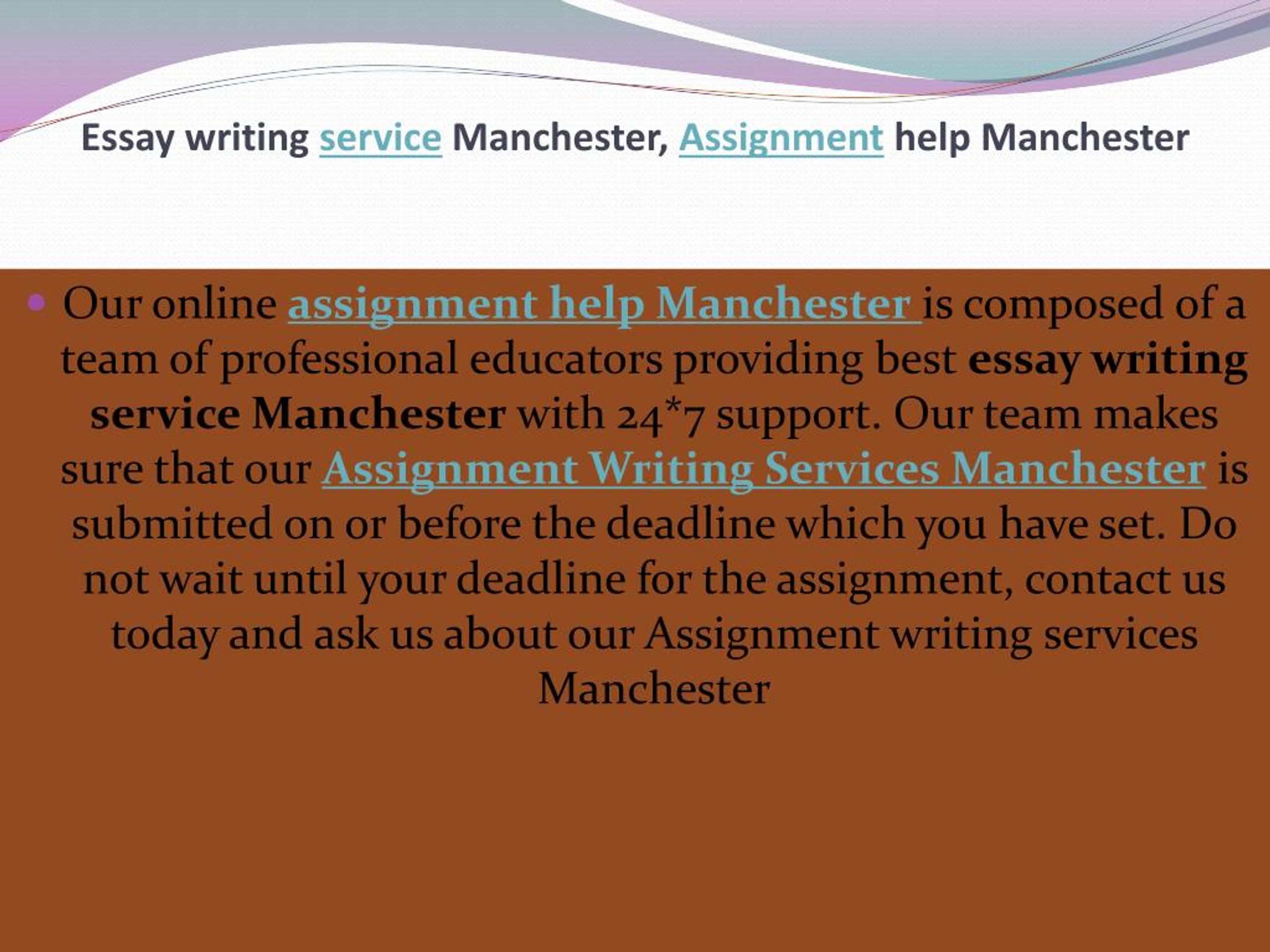 essay about manchester