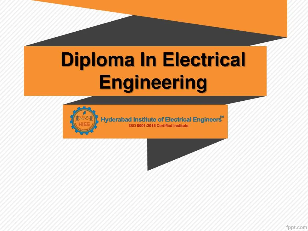 PPT Diploma In Electrical Engineering, Electrical Design Courses