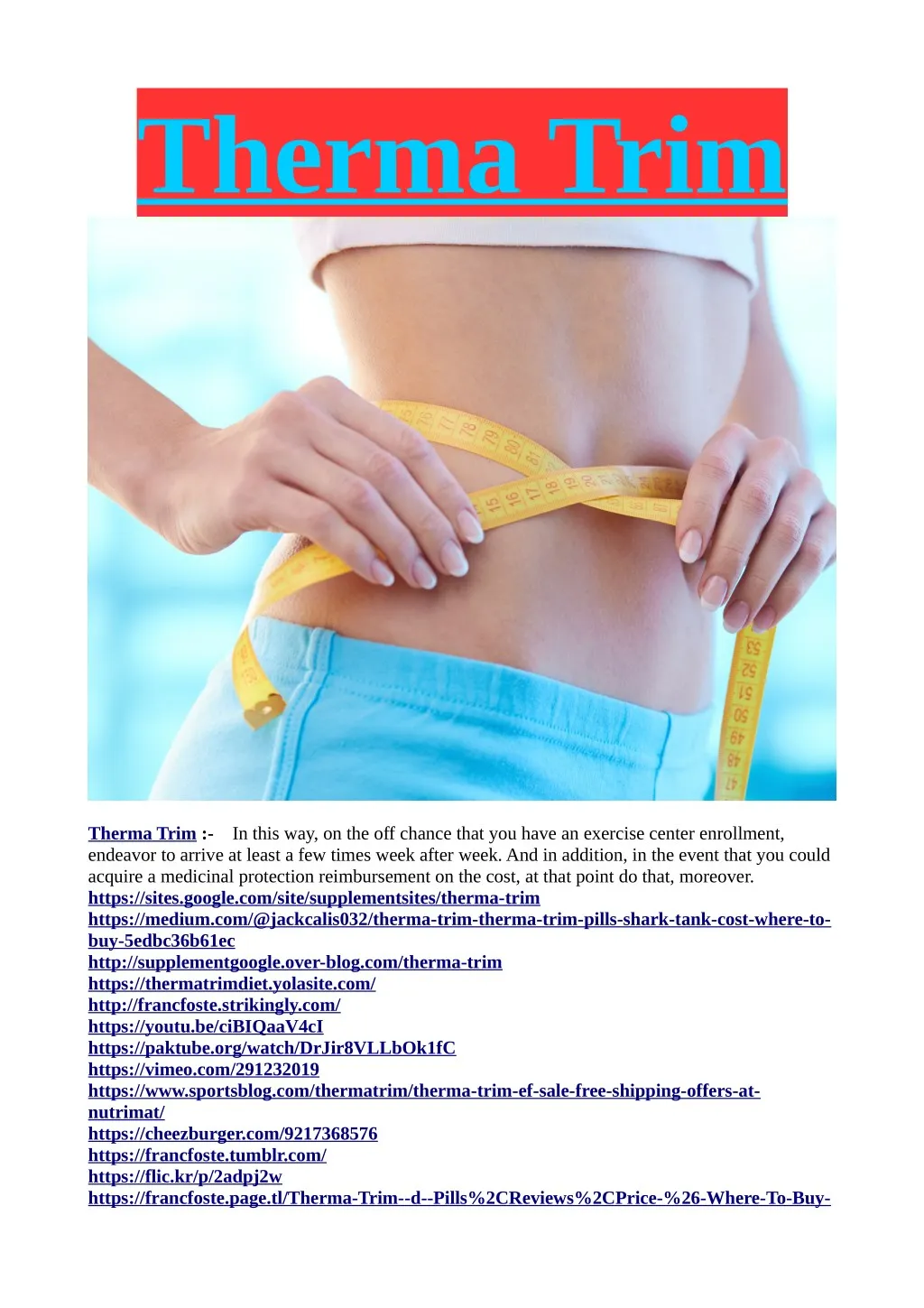 PPT Therma Trim Weight Loss NO.1 Pills Reviews Slim Body PowerPoint Presentation ID