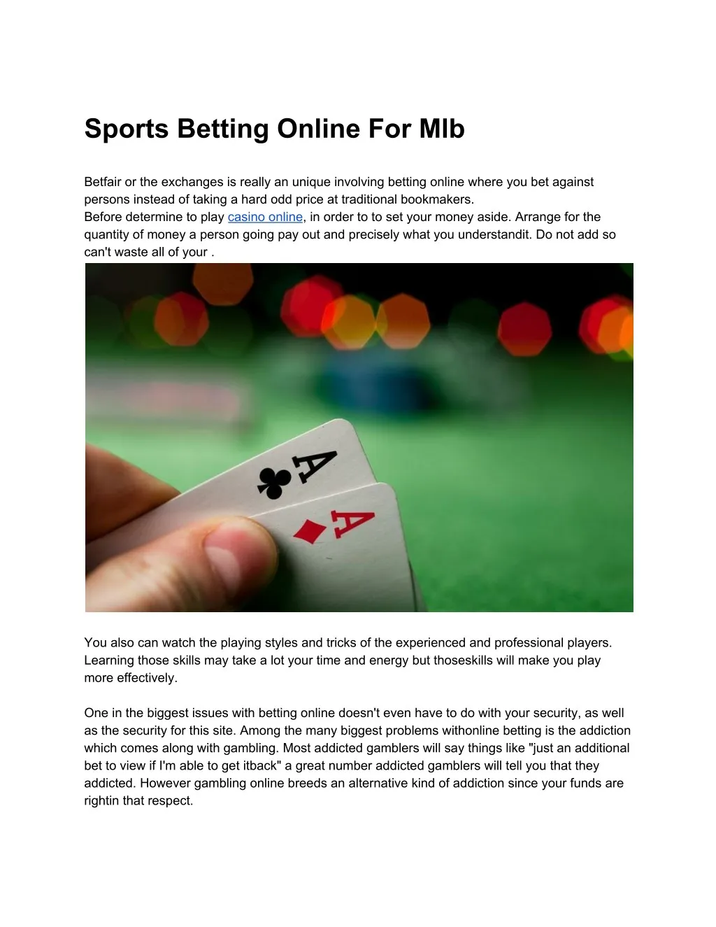 Bet Online Casino Download