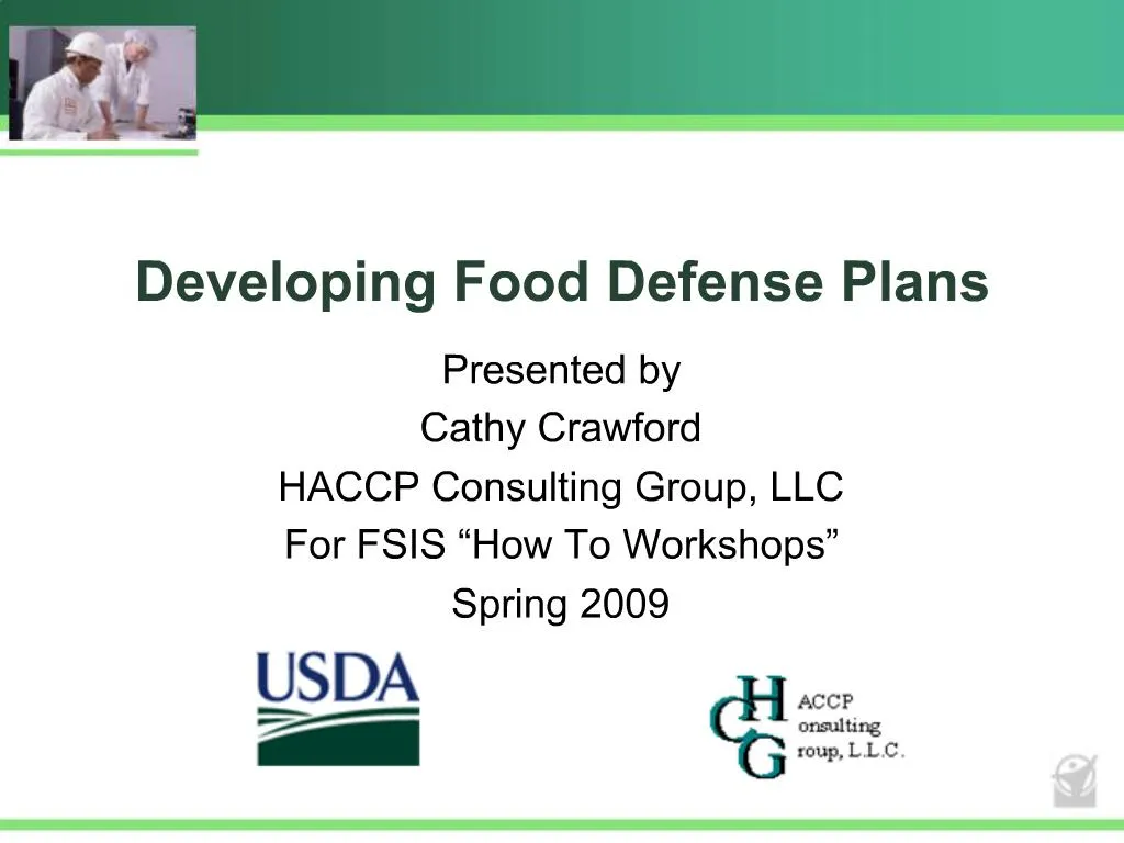 PPT - Developing Food Defense Plans PowerPoint Presentation, free download - ID:802382