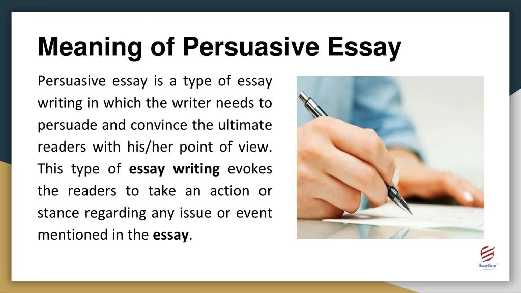 what is the meaning of persuasive essay