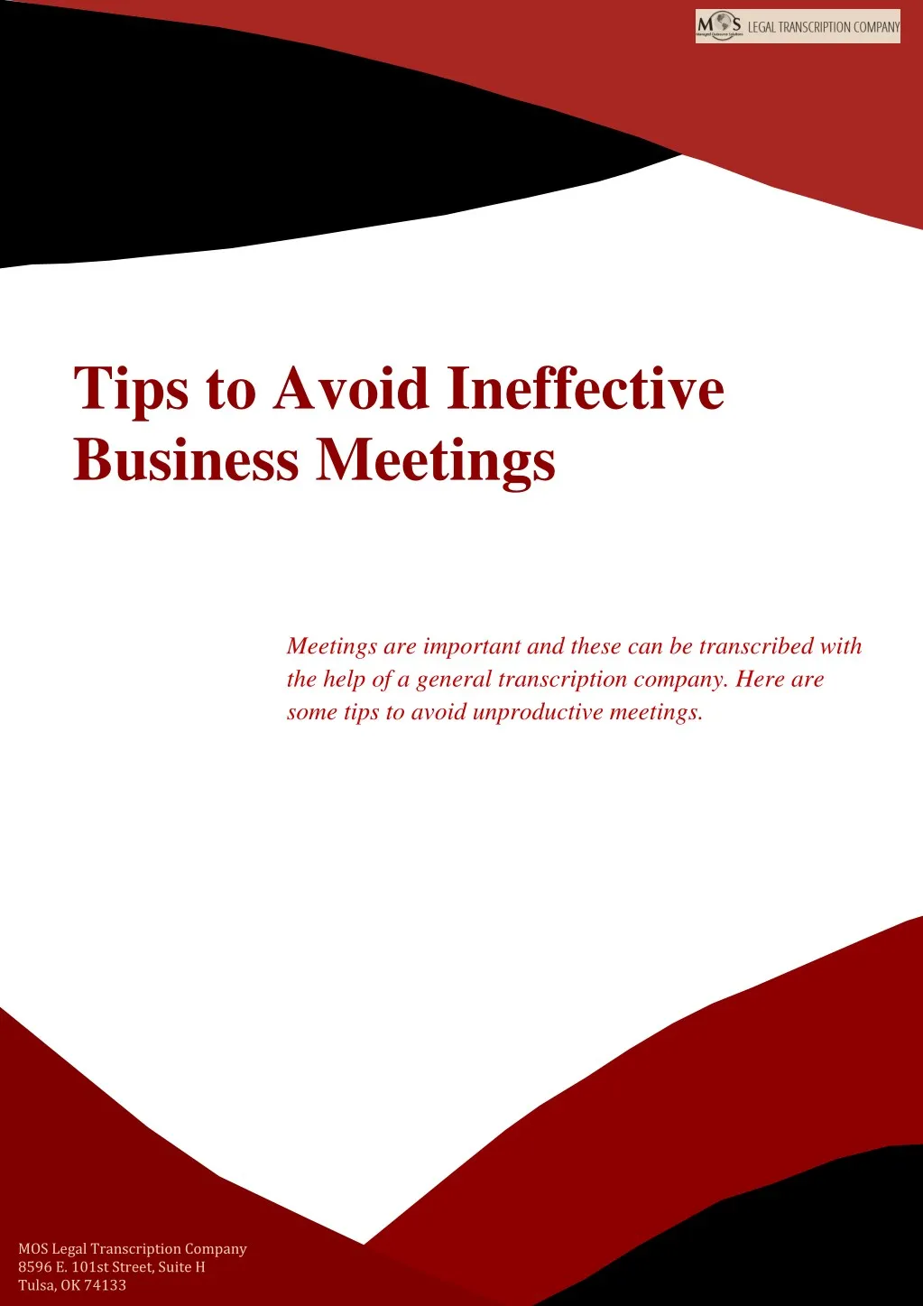 tips to avoid ineffective business meetings n.