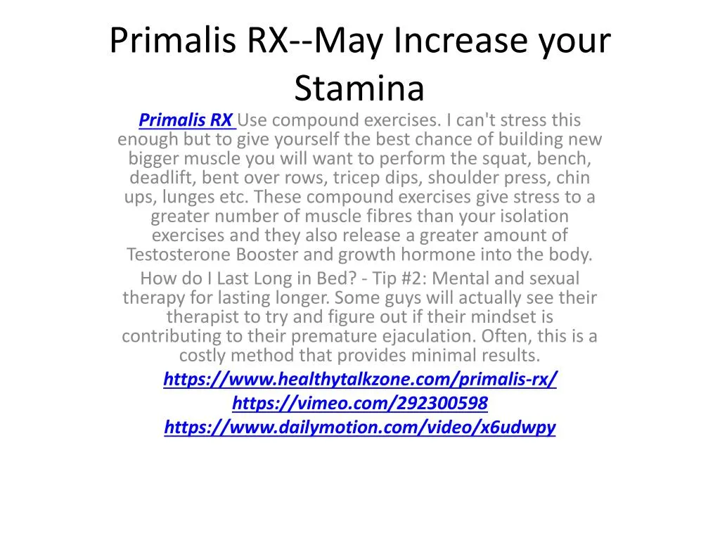 primalis rx may increase your stamina n.