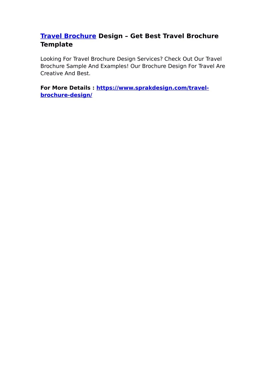 travel brochure design get best travel brochure n.
