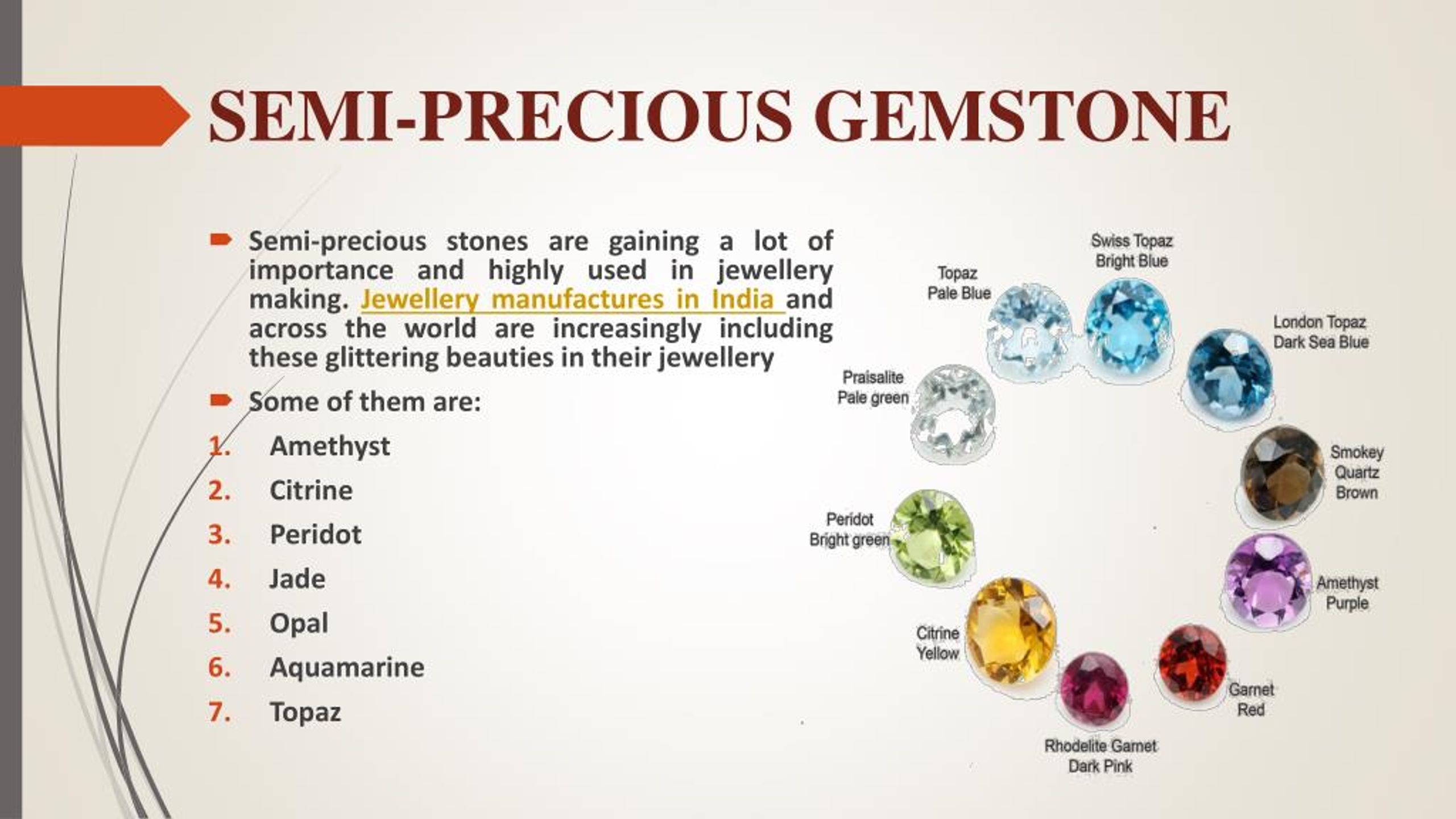 precious gems and metals
