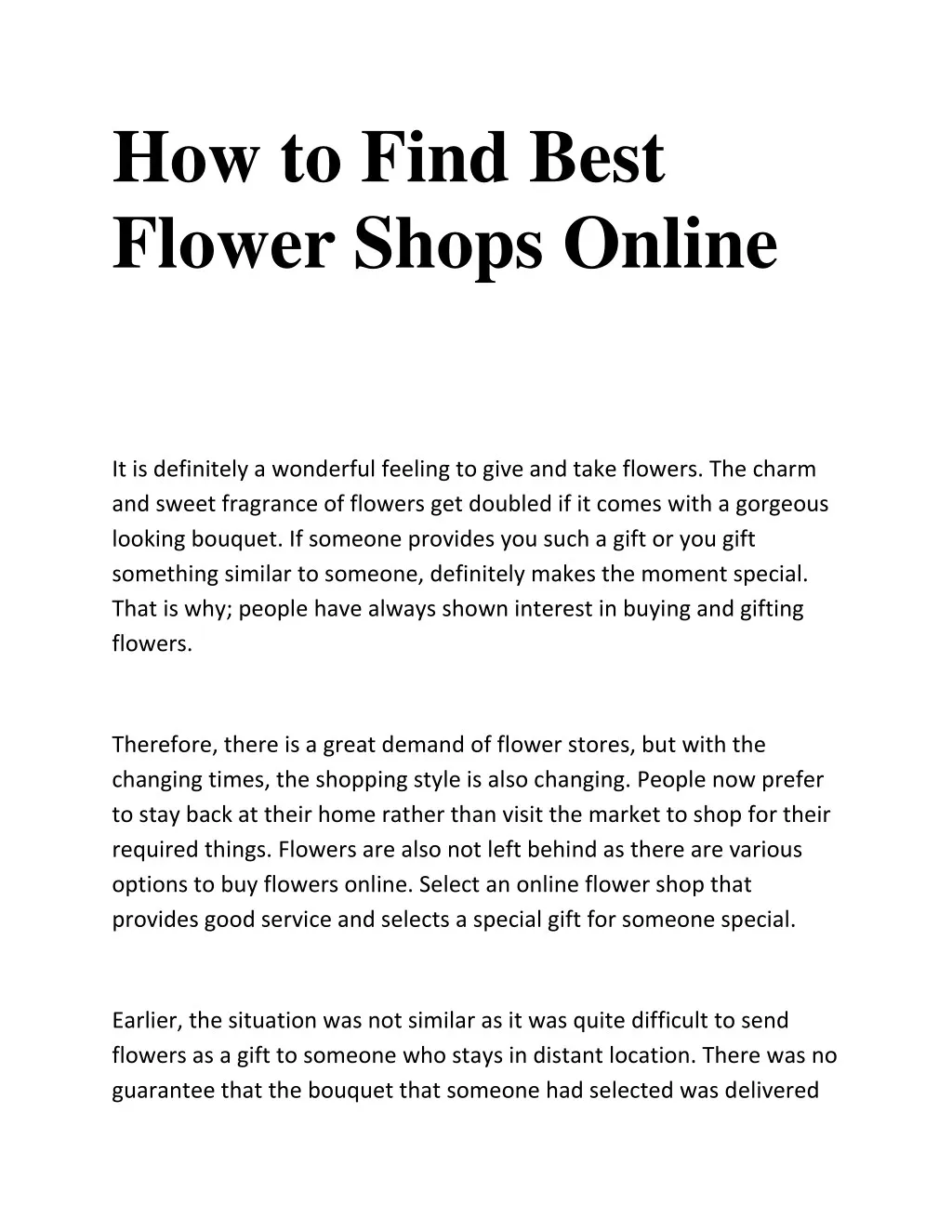 PPT - How to Find Best Flower Shops Online PowerPoint Presentation