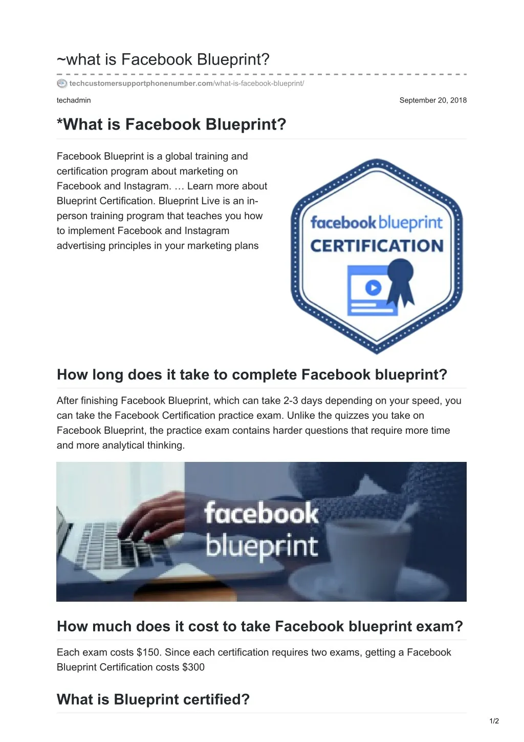 facebook blueprint exams