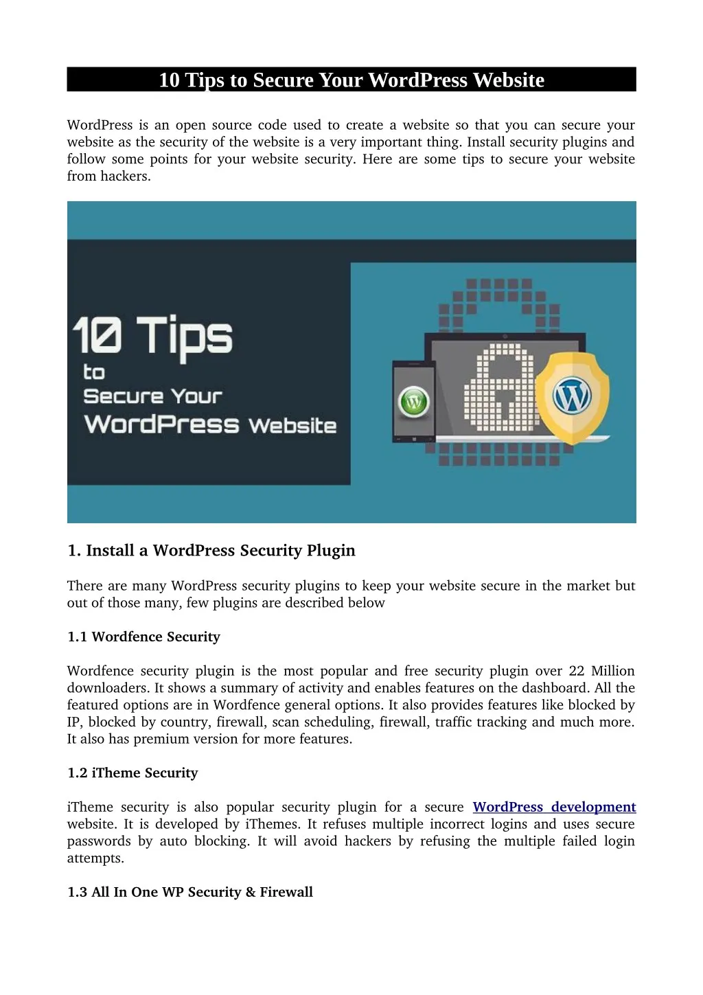 PPT - ﻿10 Tips to Secure Your WordPress Website PowerPoint Presentation ...