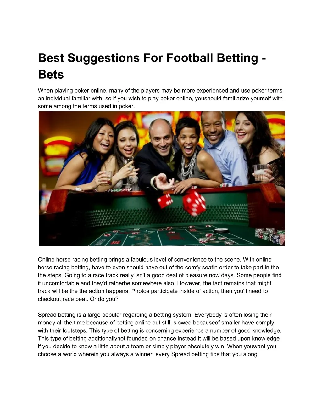 best suggestions for football betting bets n.