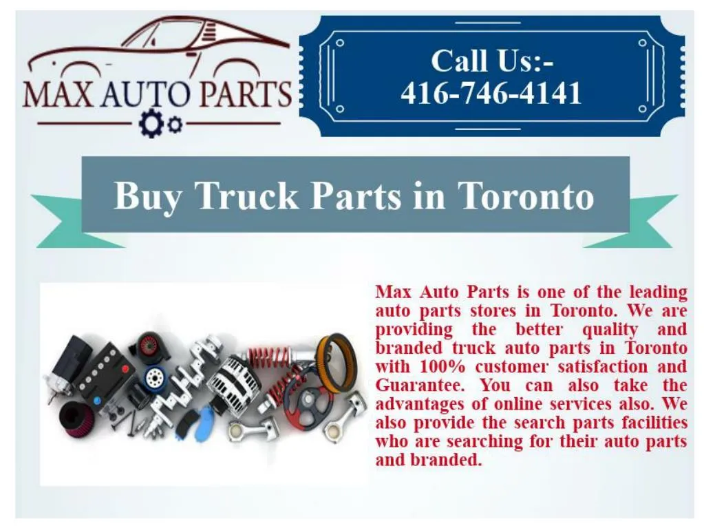 PPT Buy Truck Auto Parts In Toronto PowerPoint Presentation, free