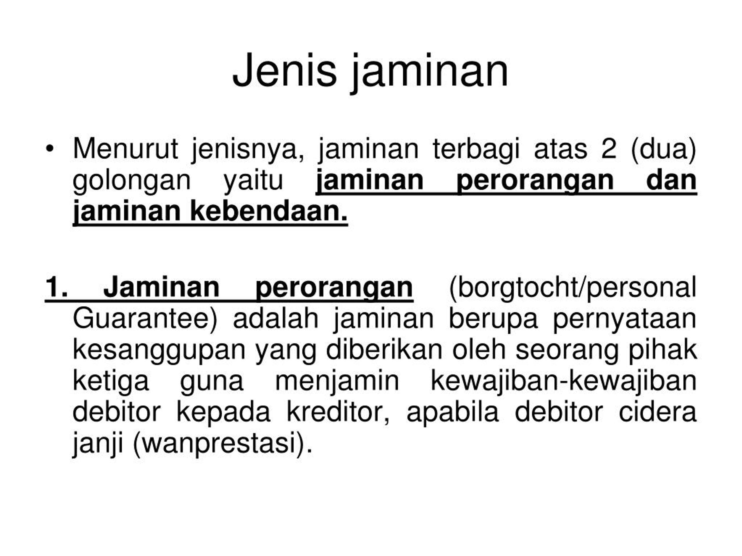 PPT - Hukum Jaminan PowerPoint Presentation, Free Download - ID:8031299