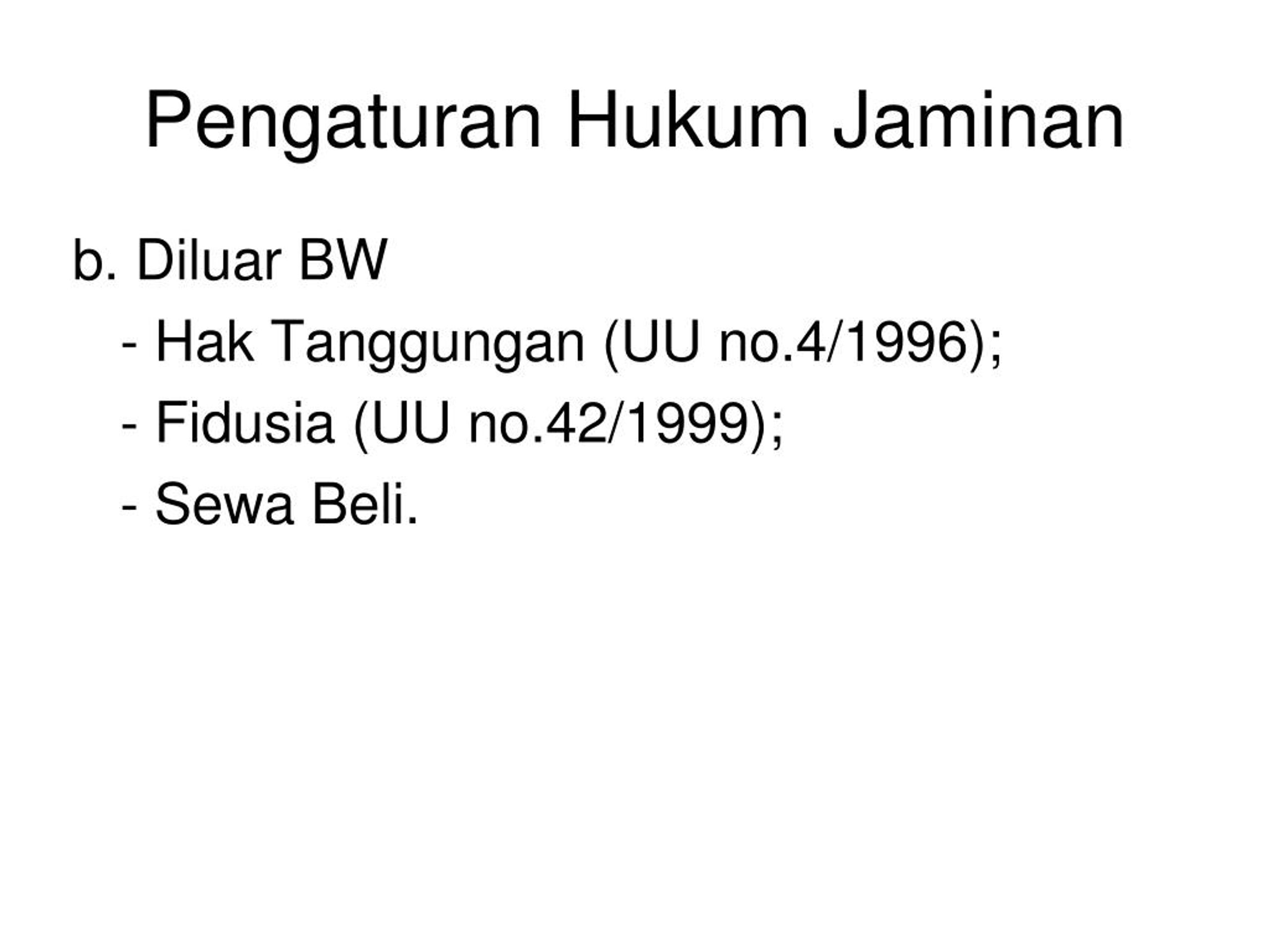 PPT - Hukum Jaminan PowerPoint Presentation, Free Download - ID:8031299