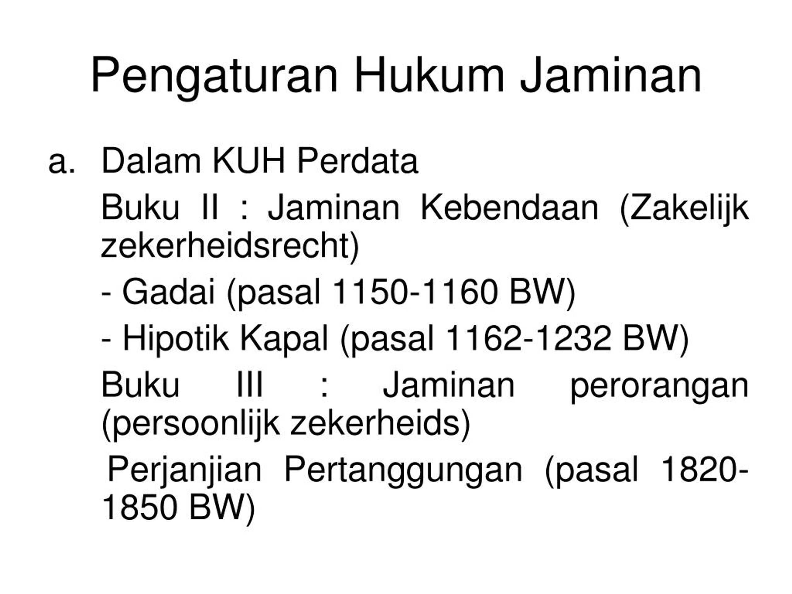 PPT - Hukum Jaminan PowerPoint Presentation, Free Download - ID:8031299