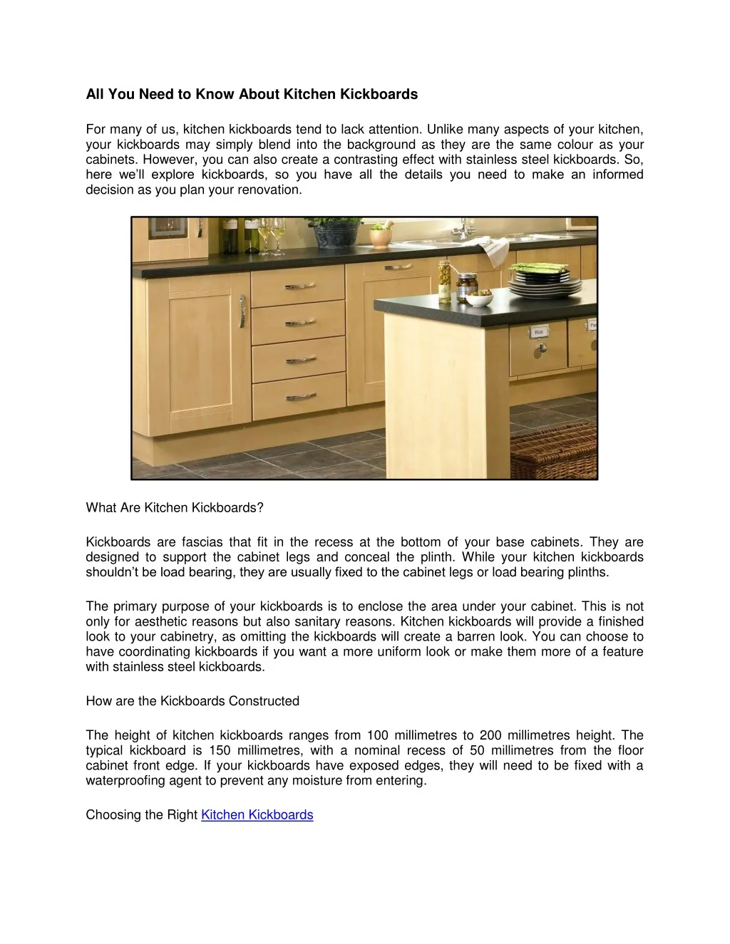Ppt All You Need To Know About Kitchen Kickboards