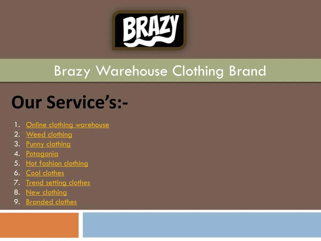 warehouse clothing online