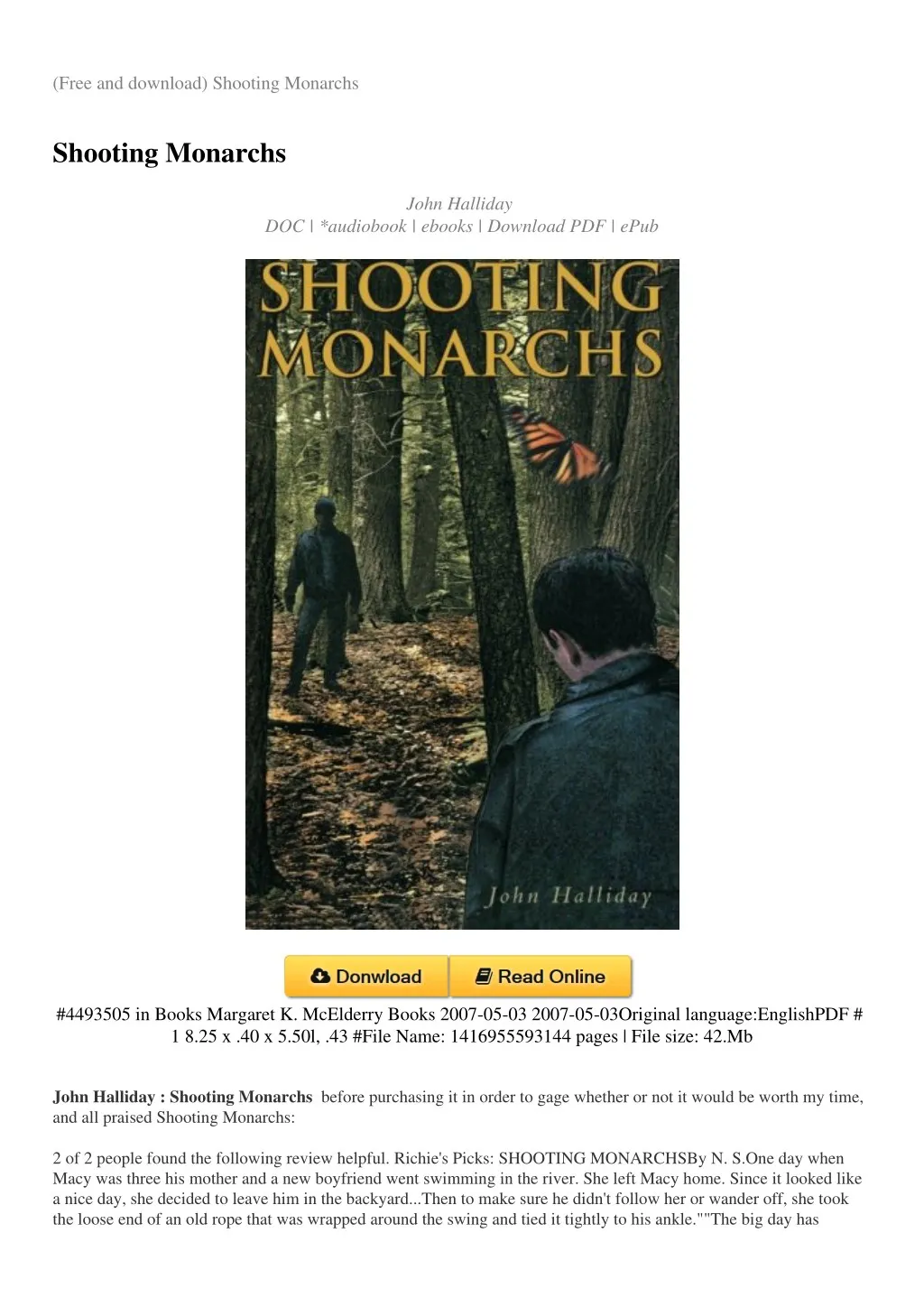 free and download shooting monarchs n.