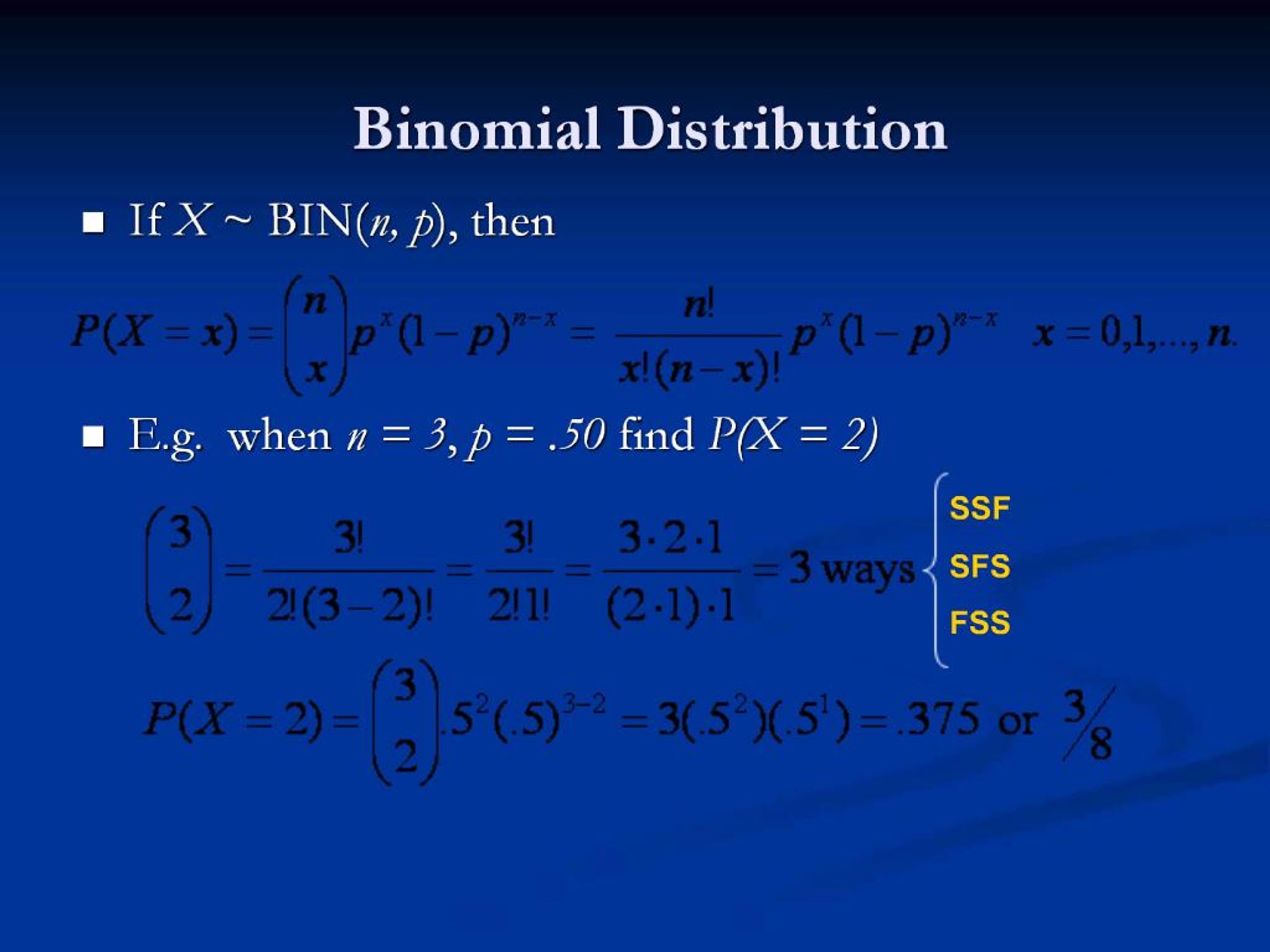 Ppt Binomial Distribution And Applications Powerpoint Presentation Free Download Id