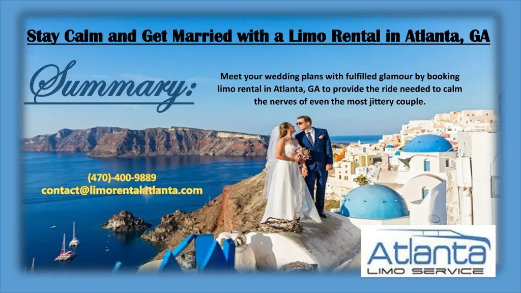 stay calm and get married with a limo rental n.
