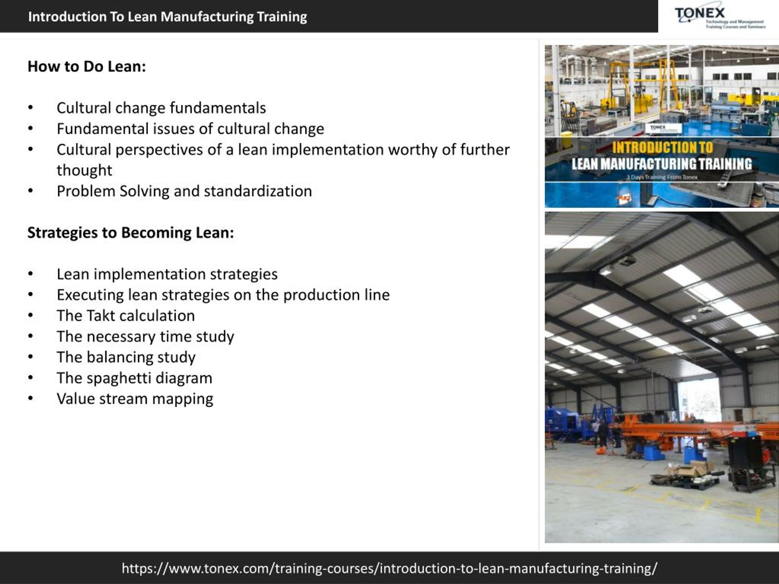 PPT - Introduction To Lean Manufacturing : Tonex Training PowerPoint ...