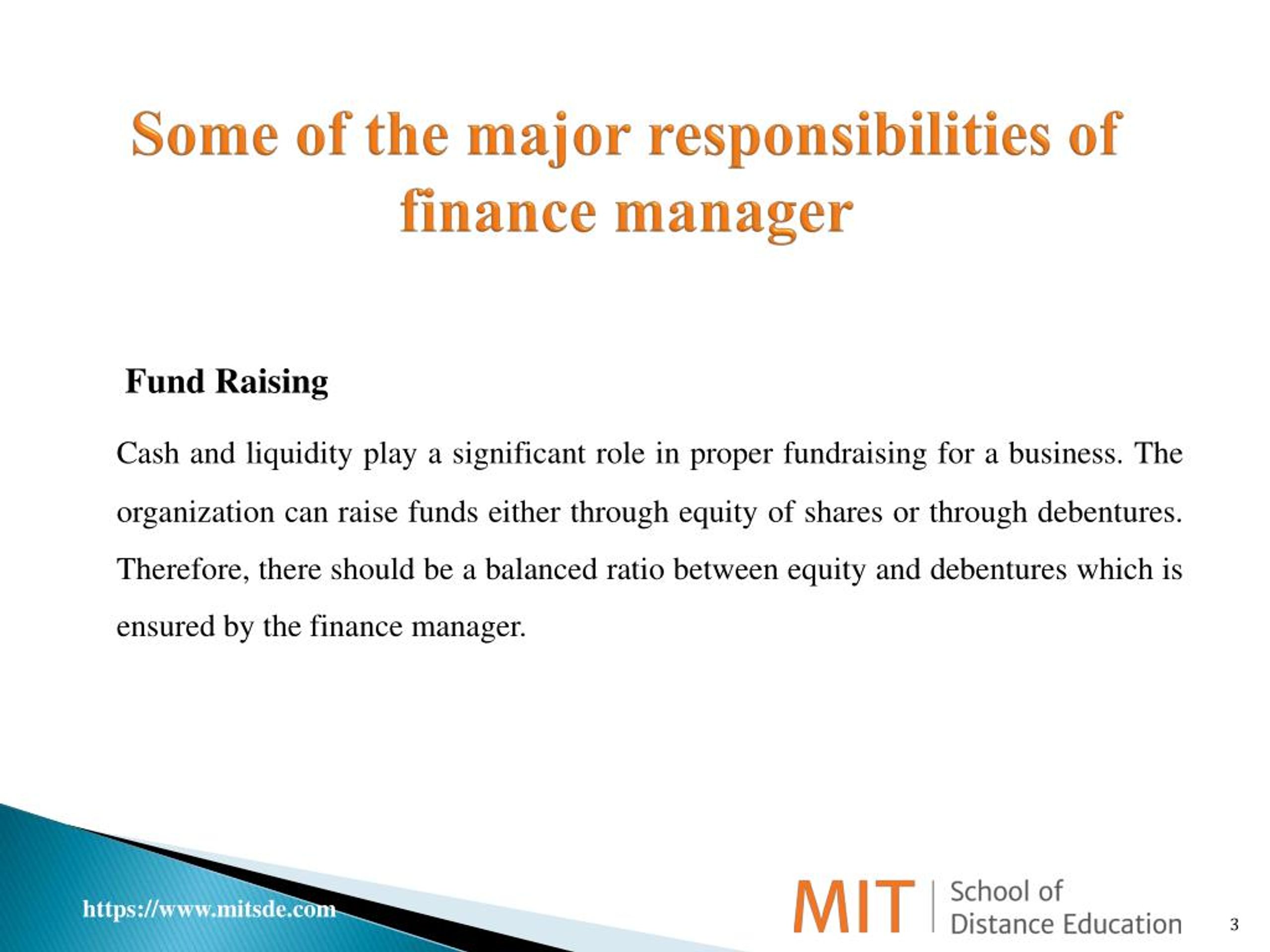 Ppt - Four Important Roles Of Finance Manager | Mitsde Powerpoint  Presentation - Id:8035707