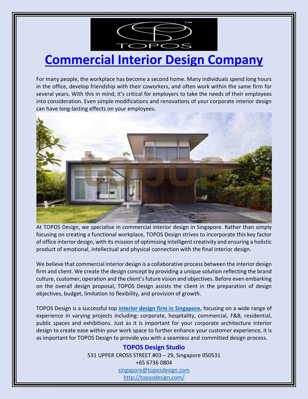 commercial interior design company n.