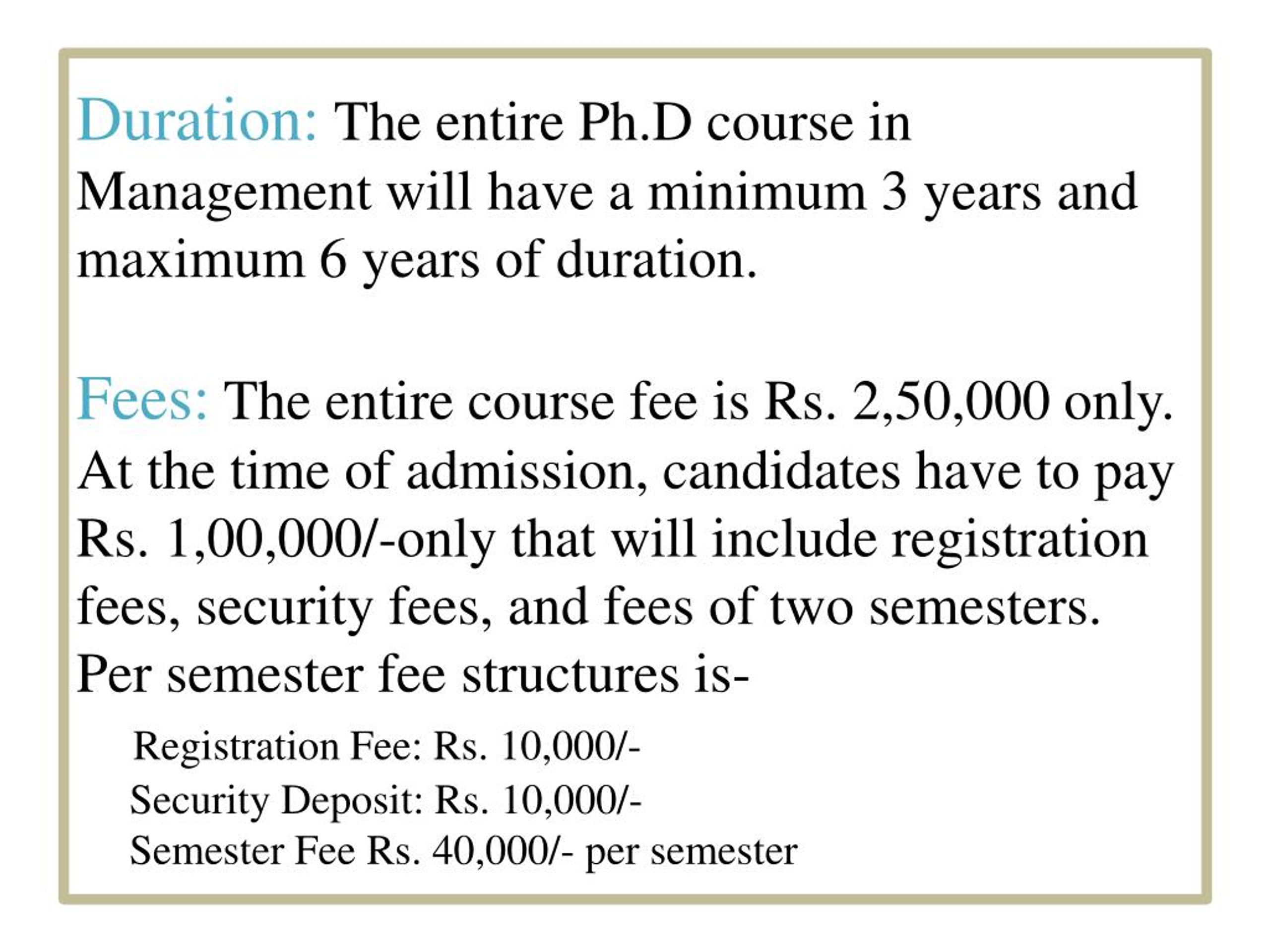 phd course in management