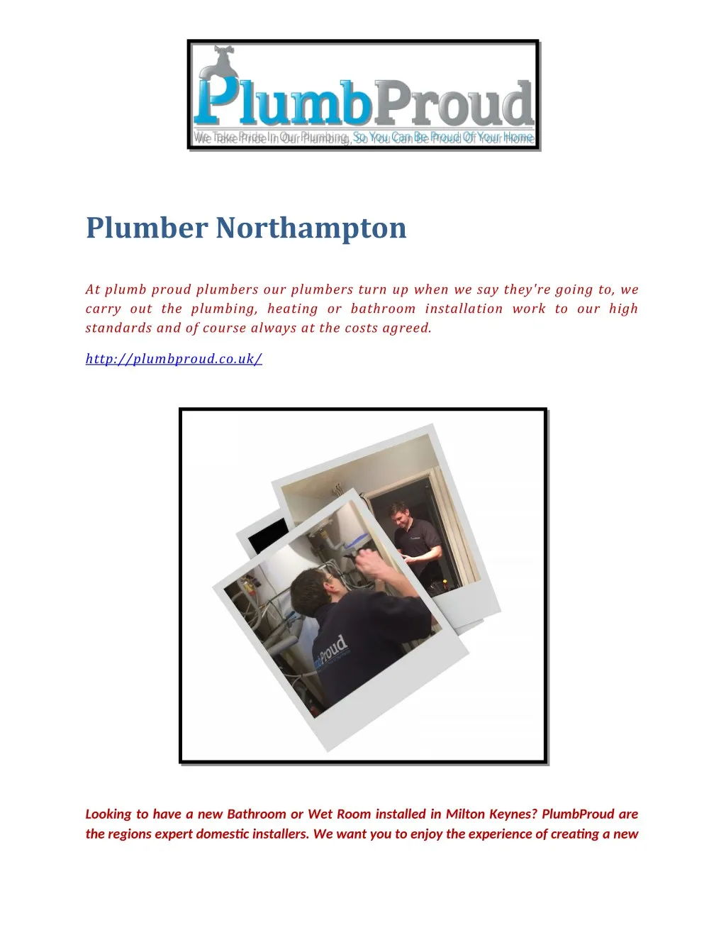 plumber northampton n.