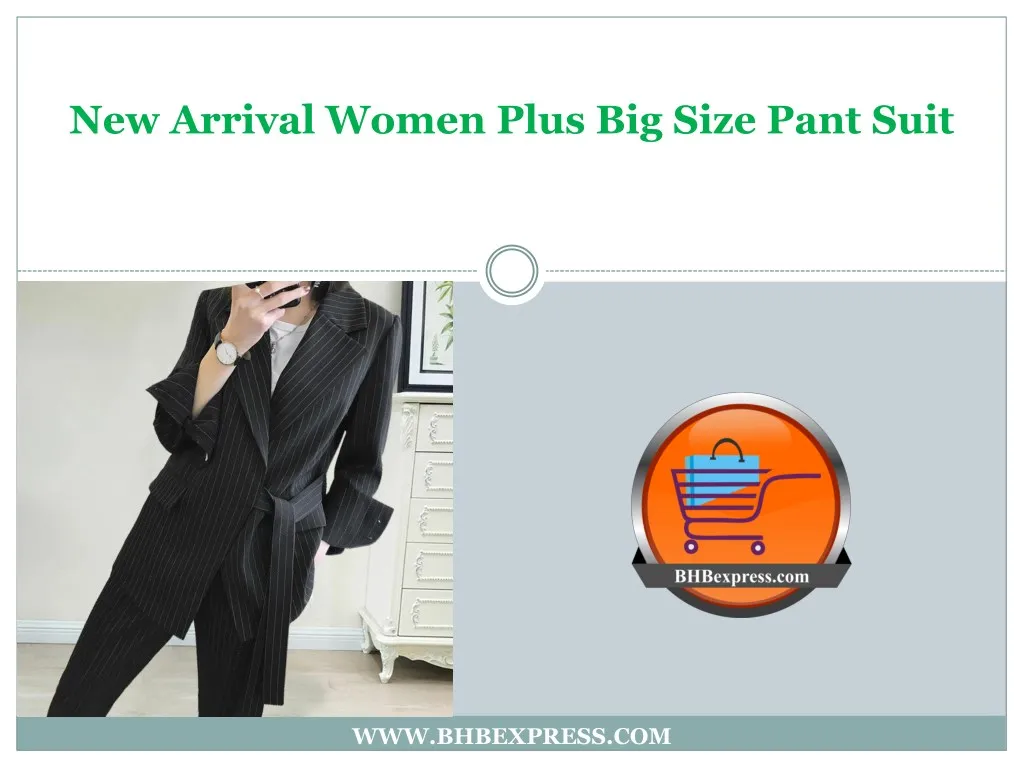 new arrival women plus big size pant suit n.