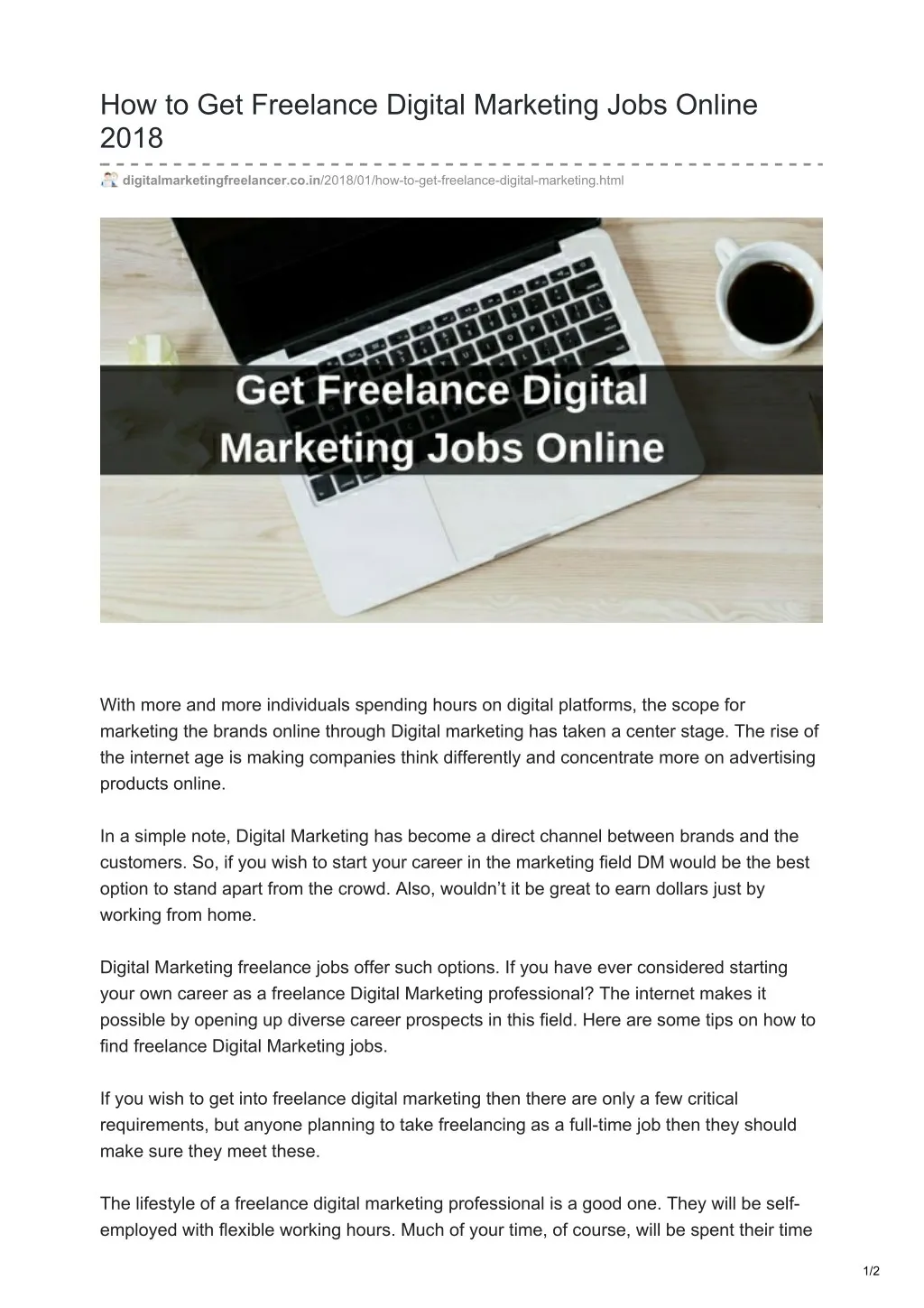 how to get freelance digital marketing jobs n.