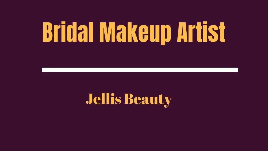 bridal makeup artist n.