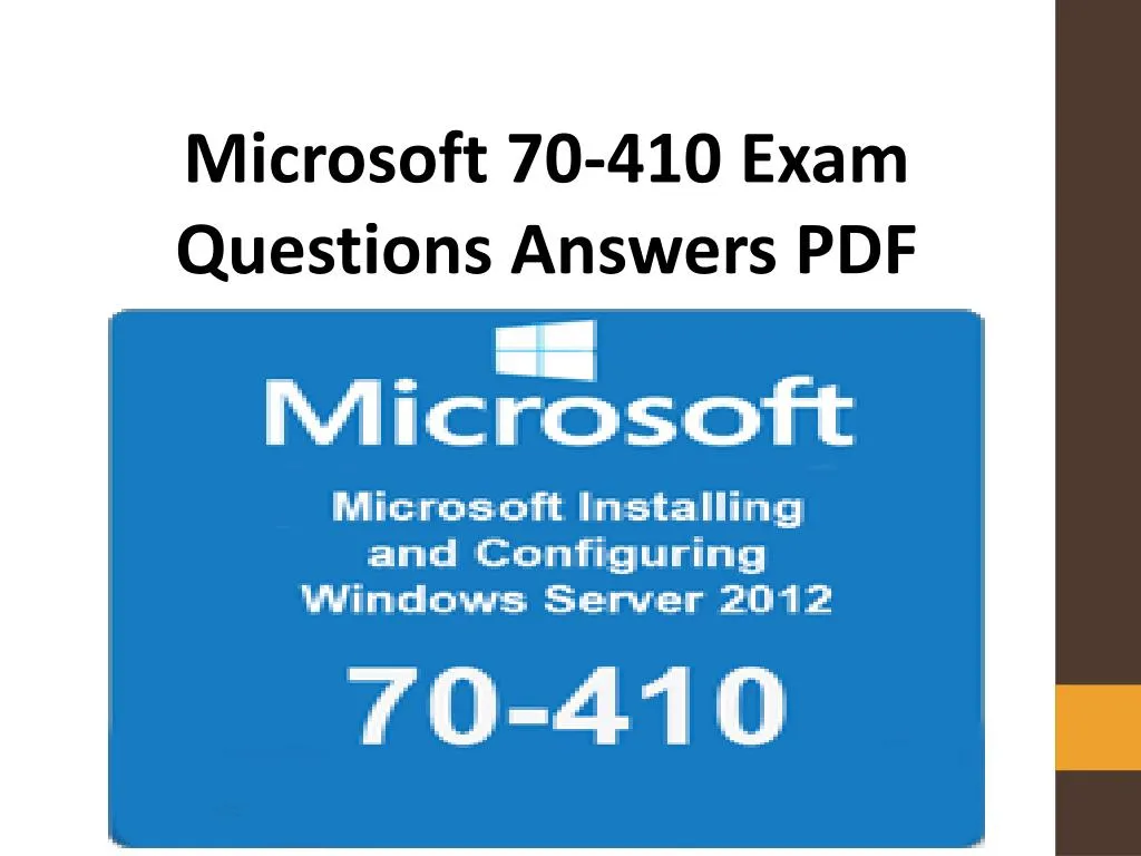 microsoft 70 410 exam questions answers pdf n.