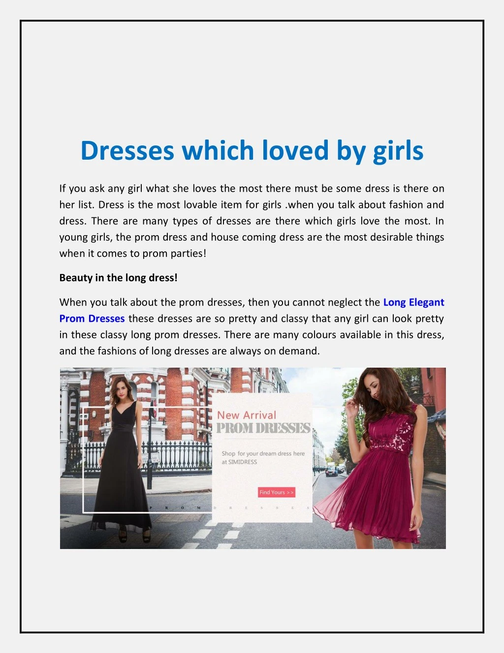 dresses which loved by girls n.