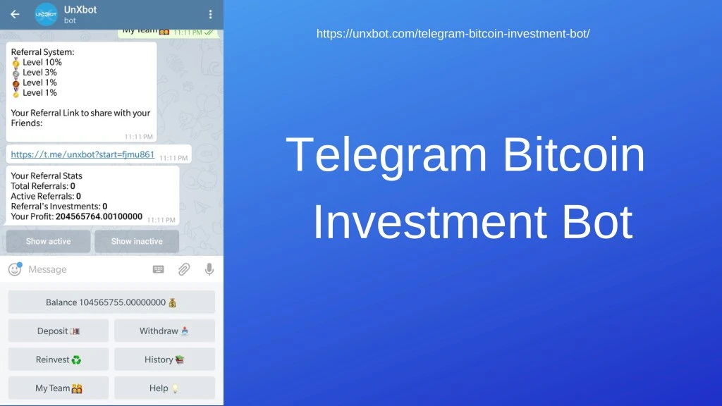 https unxbot com telegram bitcoin investment bot n.