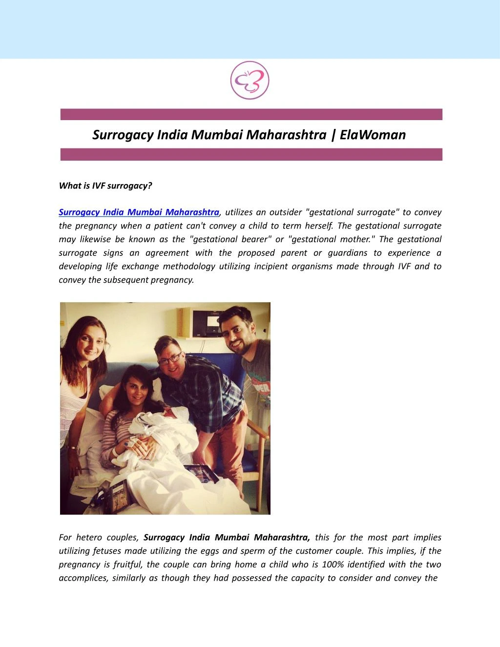 surrogacy india mumbai maharashtra elawoman n.
