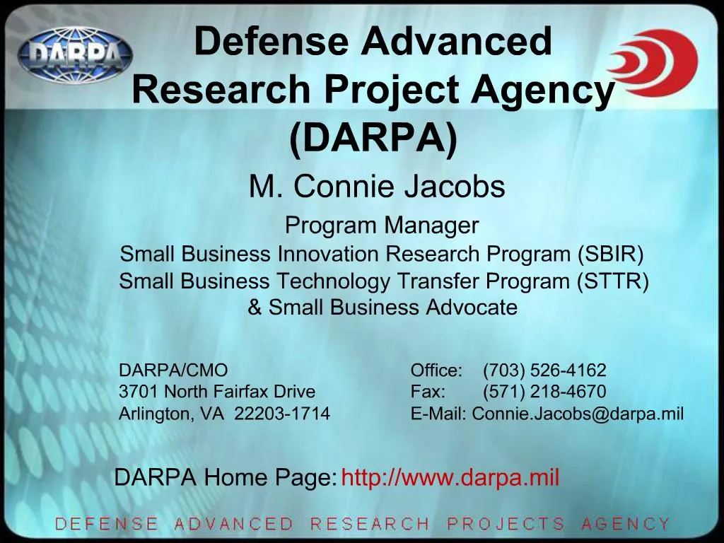 meaning of defense advanced research project agency