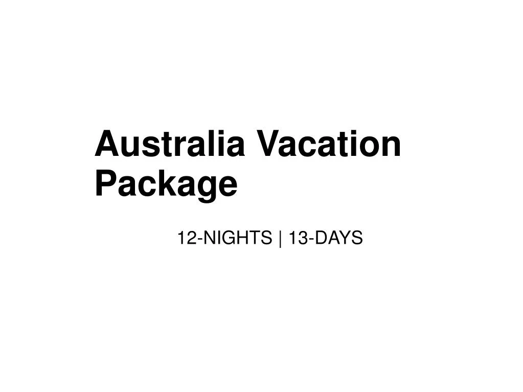 australia vacation package n.
