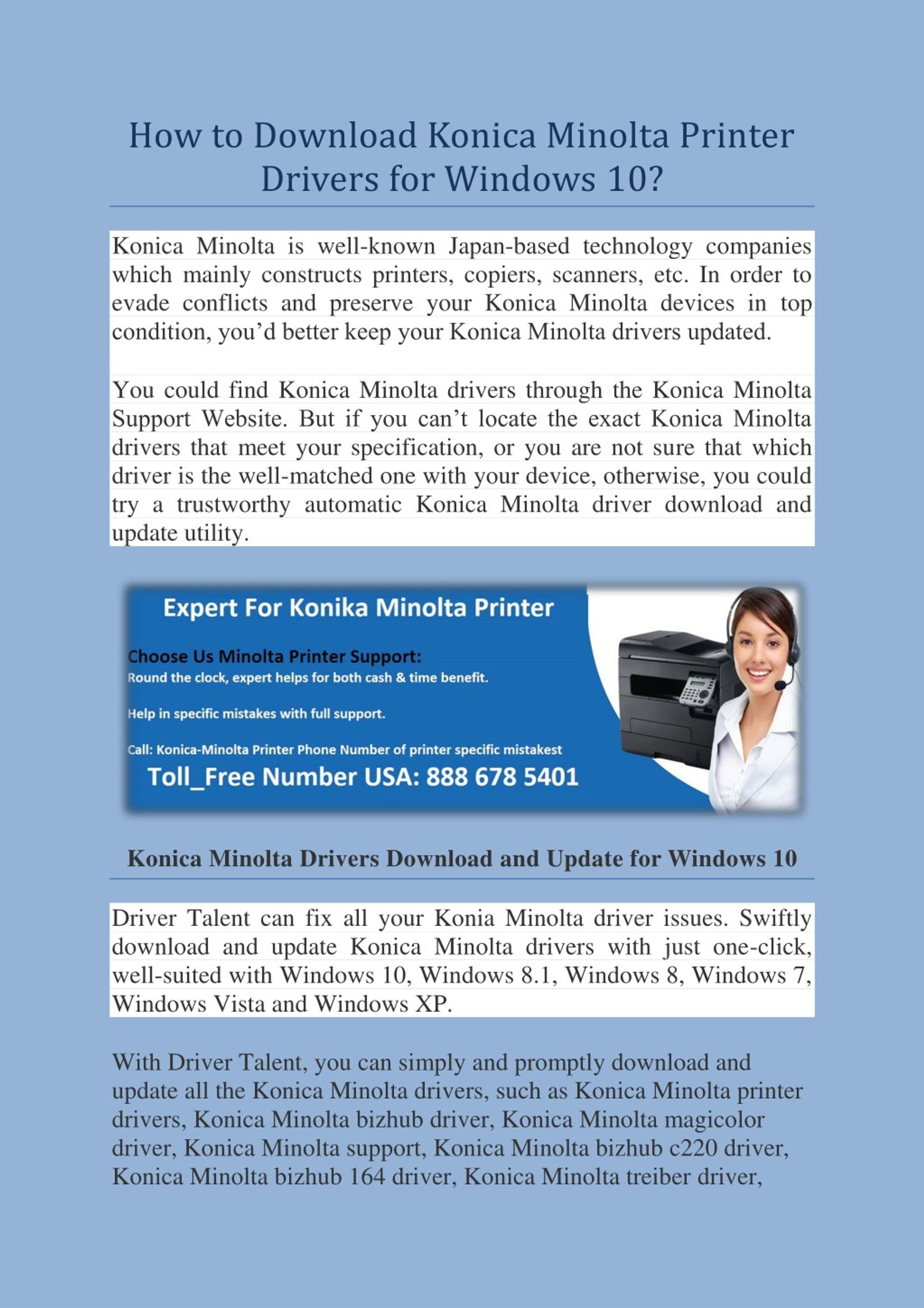 Ppt How To Download Konica Minolta Printer Drivers For Windows 10 Powerpoint Presentation Id 8058297