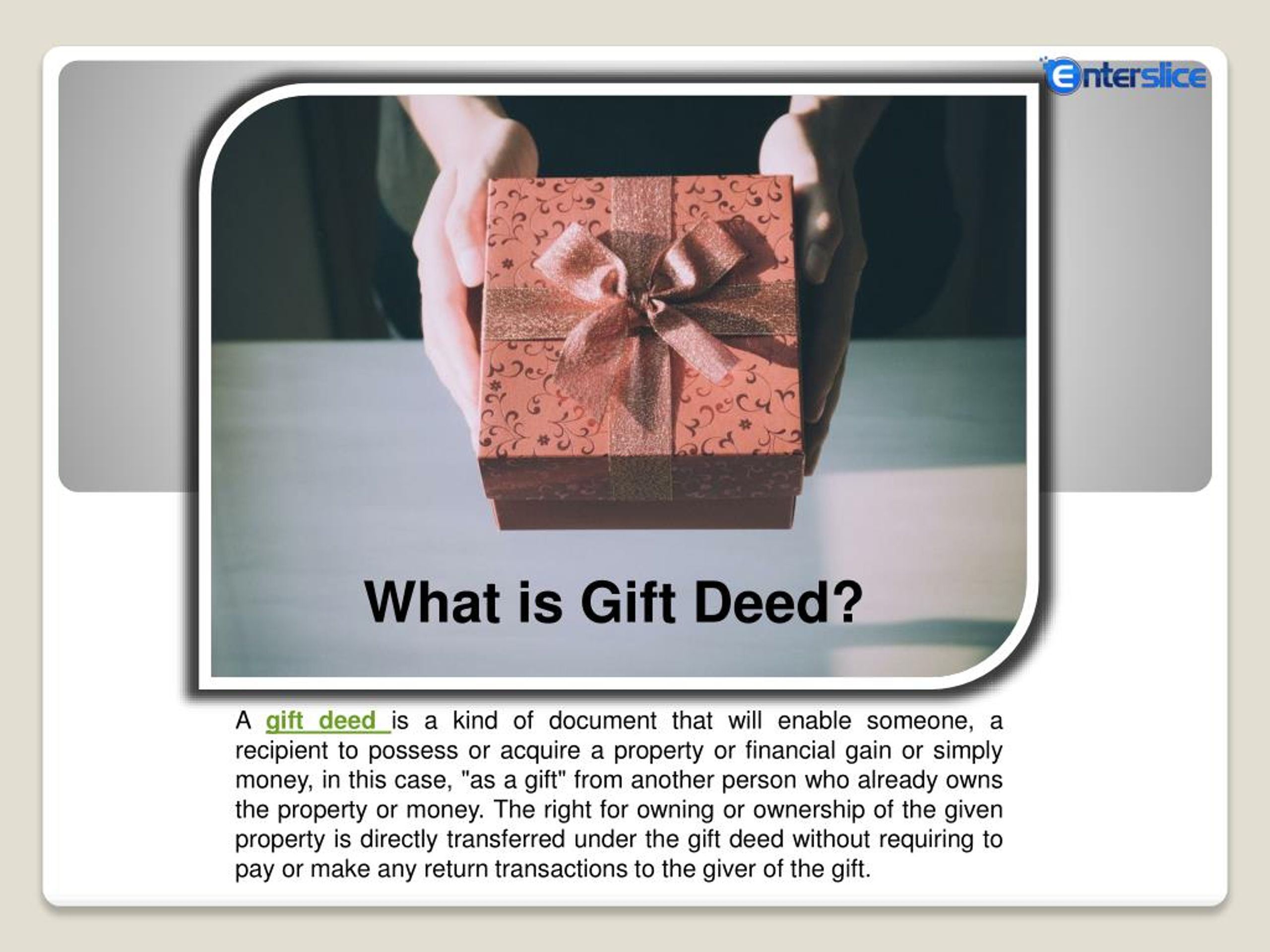 Monetary Deed of Gift template | The Legal Stop