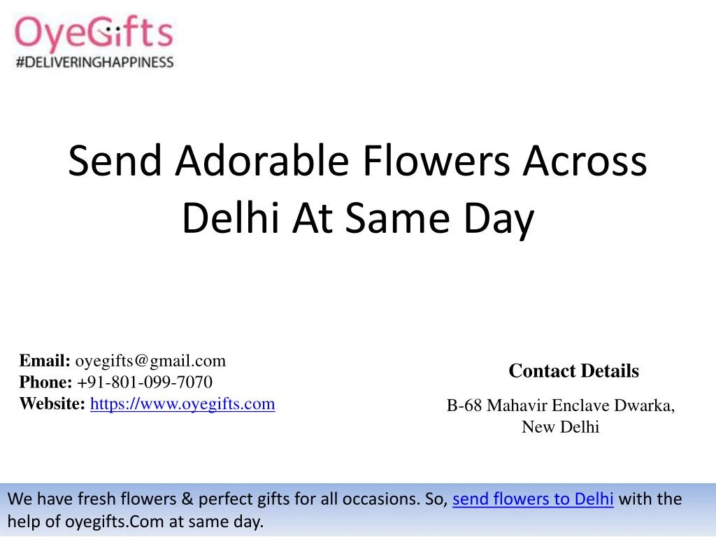 send adorable flowers across delhi at same day n.