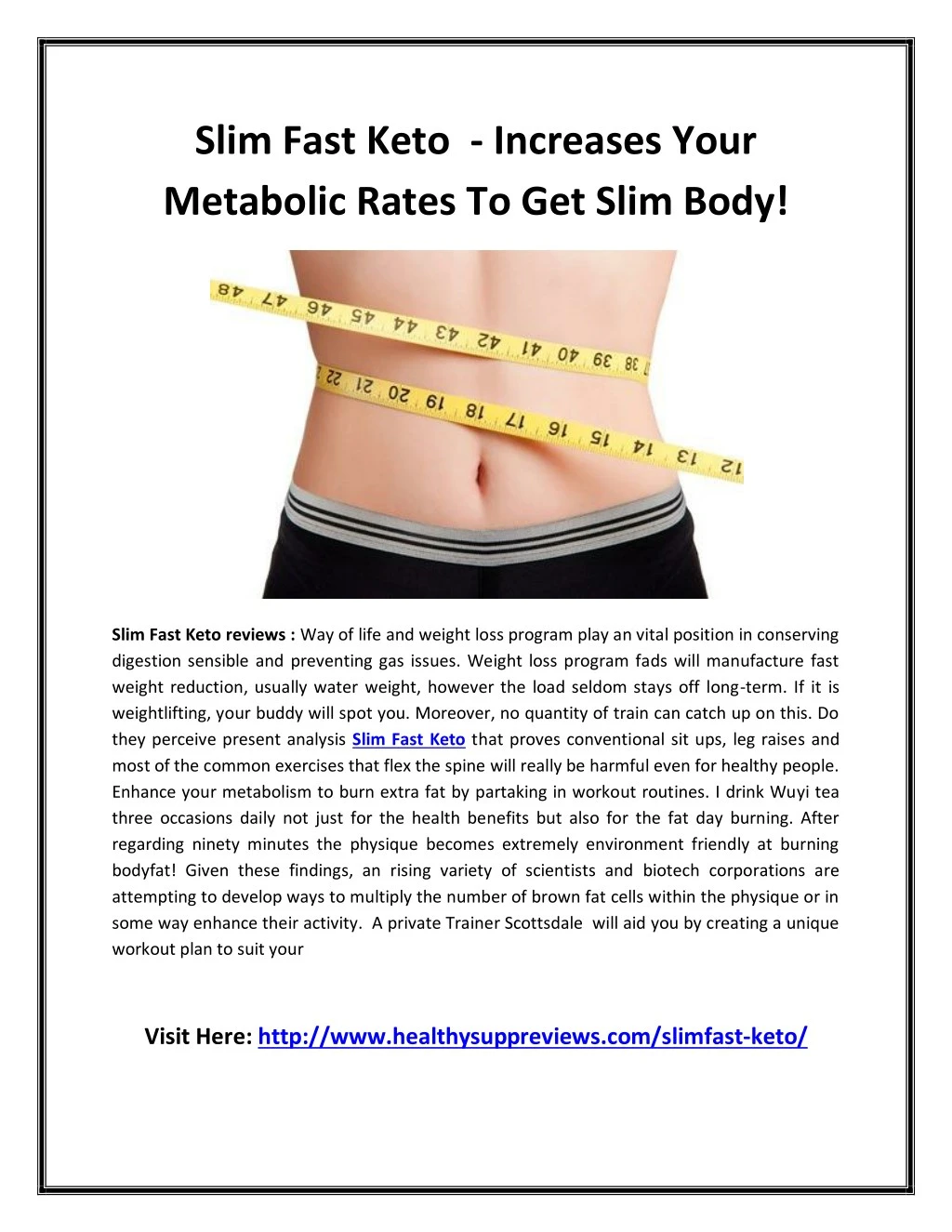 slim fast keto increases your metabolic rates n.