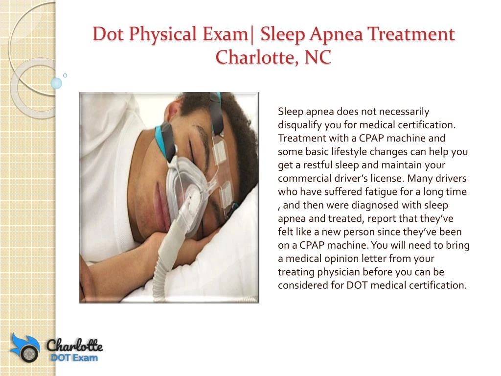 PPT Dot Physical Exam Sleep Apnea Treatment Charlotte, NC PowerPoint