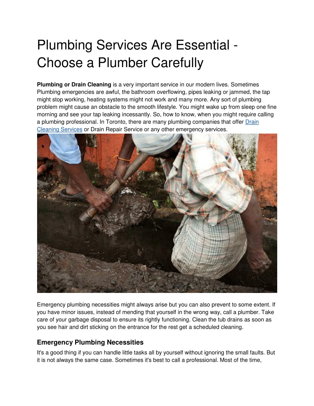 plumbing services are essential choose a plumber n.