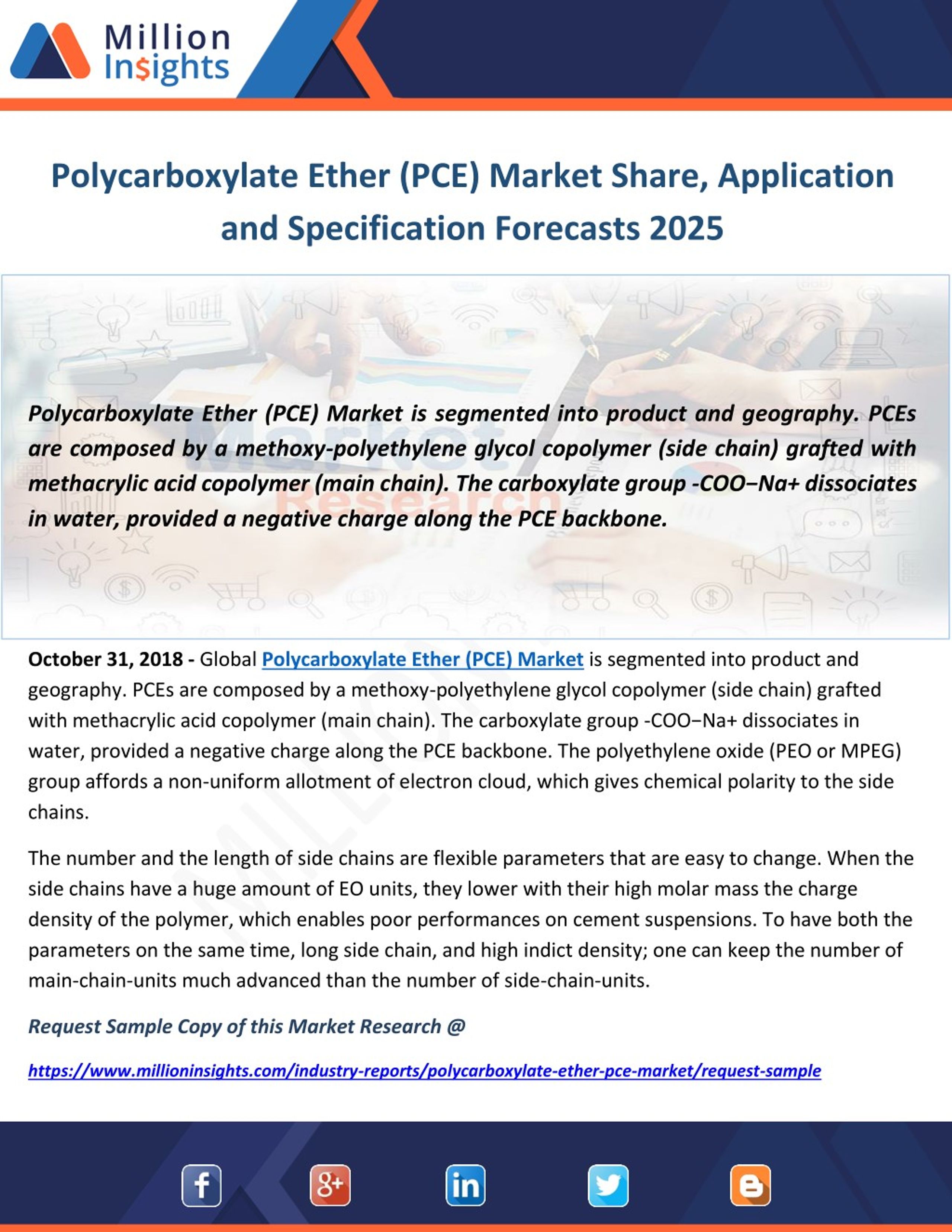 PPT Polycarboxylate Ether (PCE) Market Share, Application and