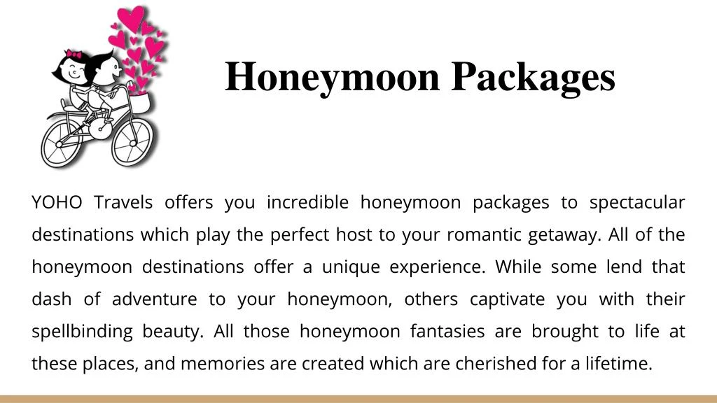 honeymoon packages n.