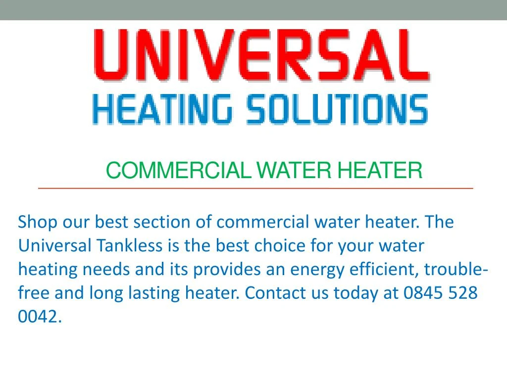 commercial water heater n.
