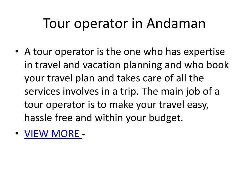tour operator in andaman n.