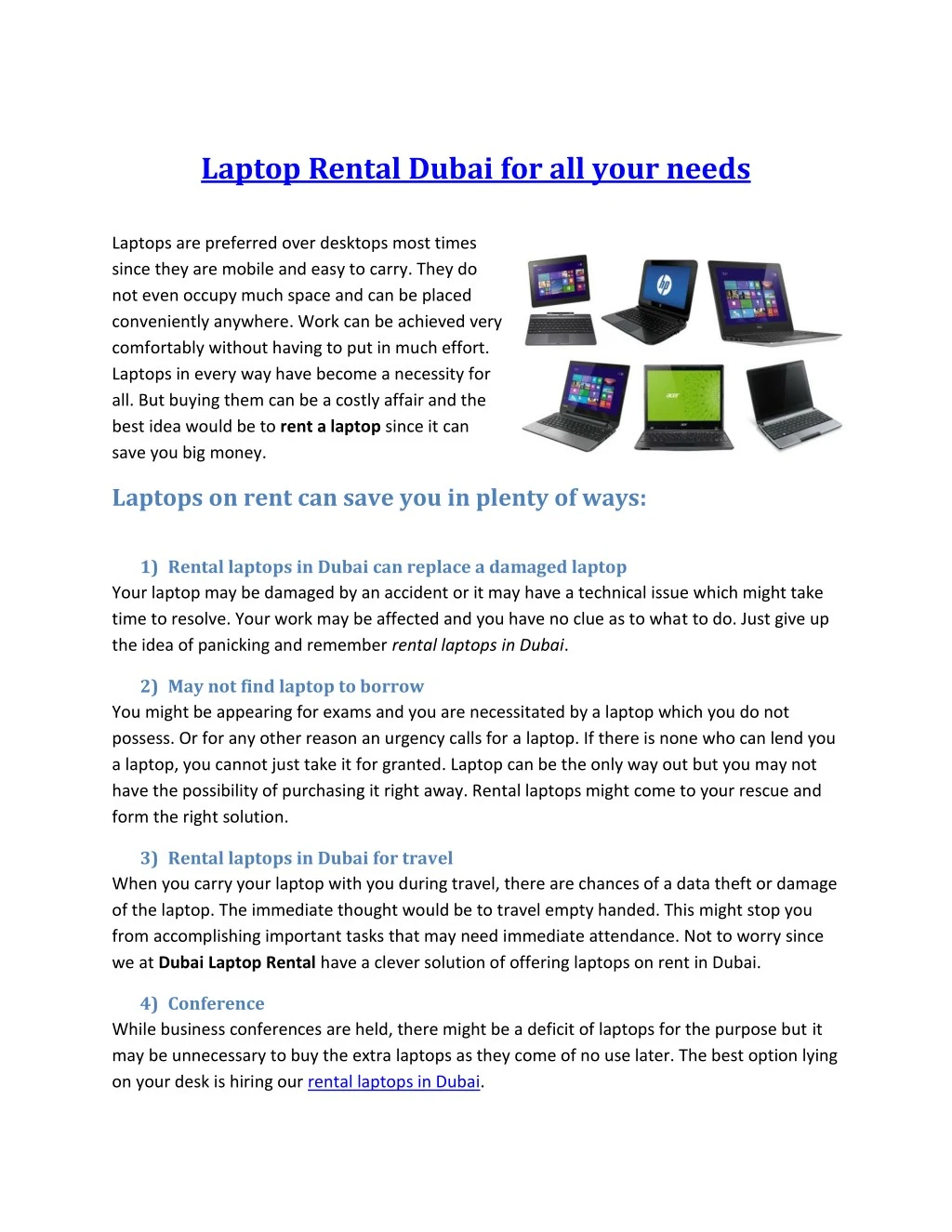 laptop rental dubai for all your needs n.