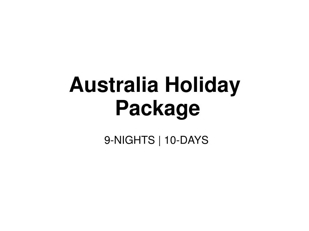 australia holiday package n.